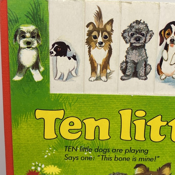 Vintage Ten Little Dogs Hardboard Children’s Book 1979 Brimax English Edition - Picture 2 of 13